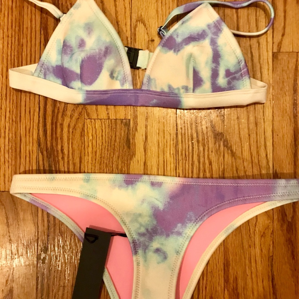 Blue tie dye Triangl bikini, XS - $60 (BRAND NEW)